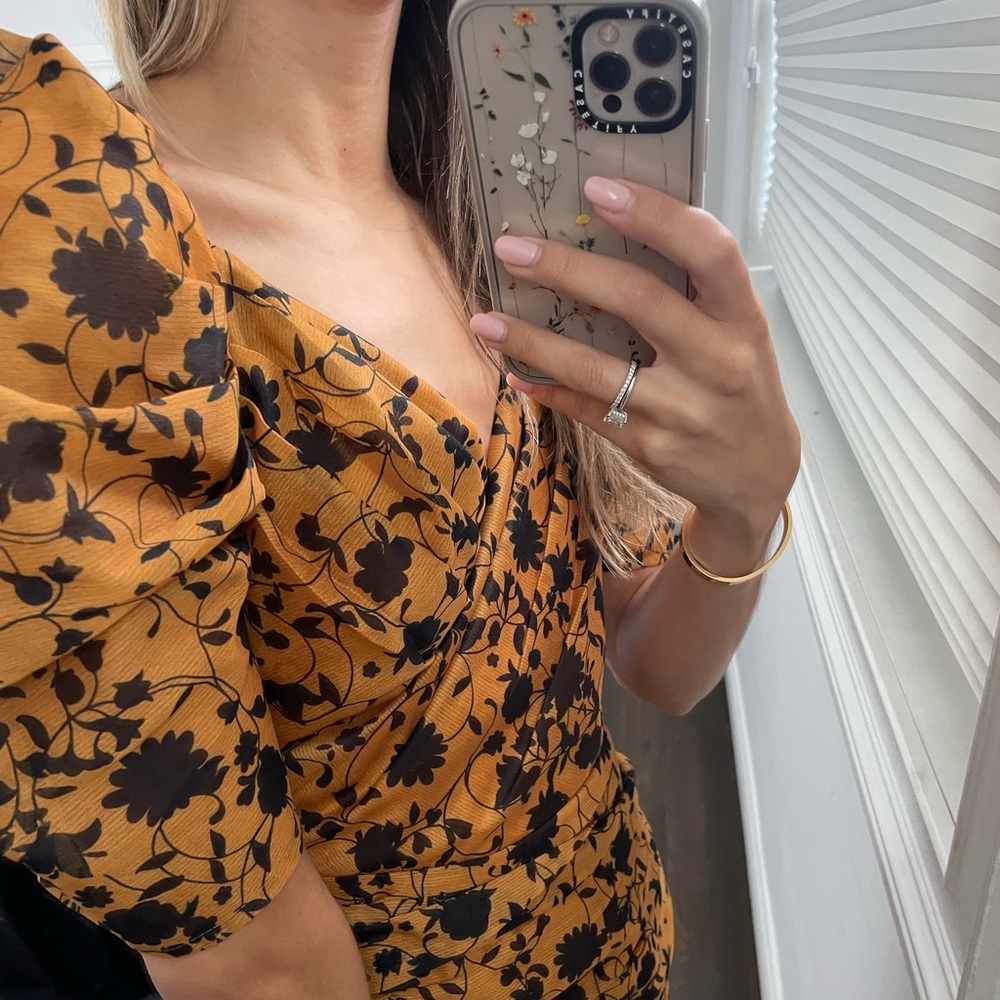C/MEO COLLECTIVE puff sleeve mini dress